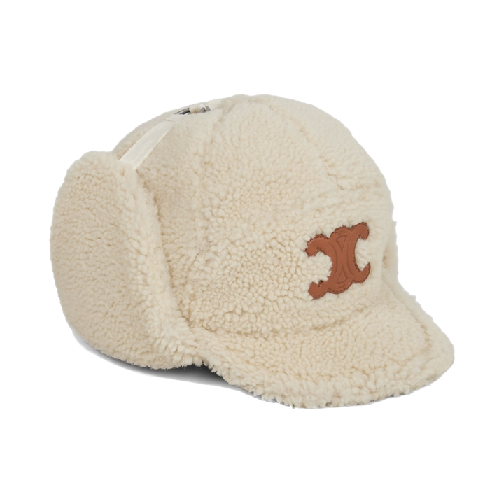 Triomphe Shapka en peau lainée