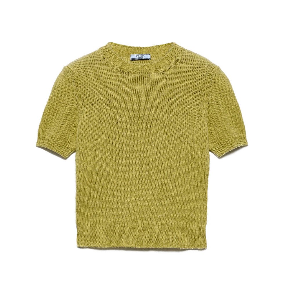 Pull en cachemire à manches courtes Pull en cachemire à manches courtes