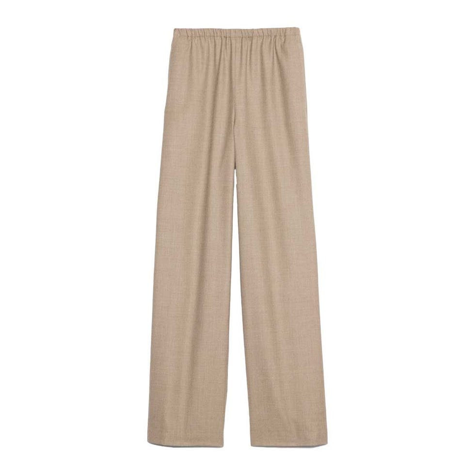 Pantalon en flanelle de laine légère à enfiler