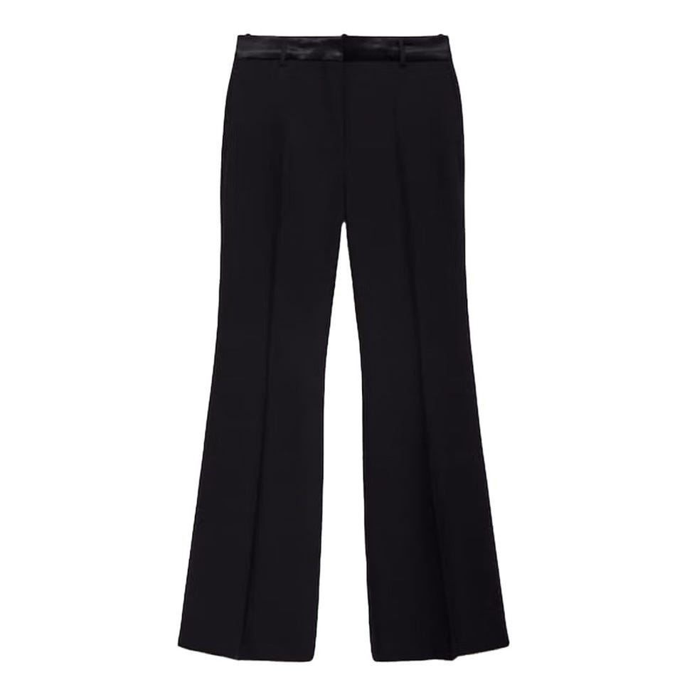 Pantalon de costume avec détails en satin