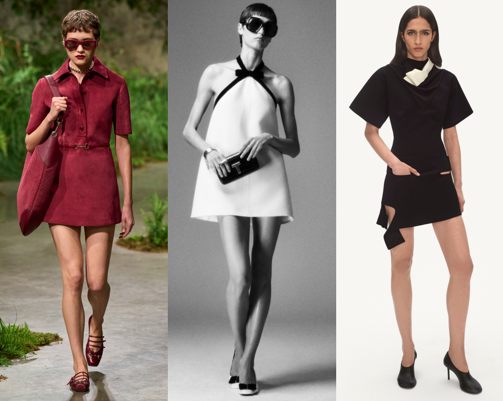 trois mannequins présentant différents styles de robes