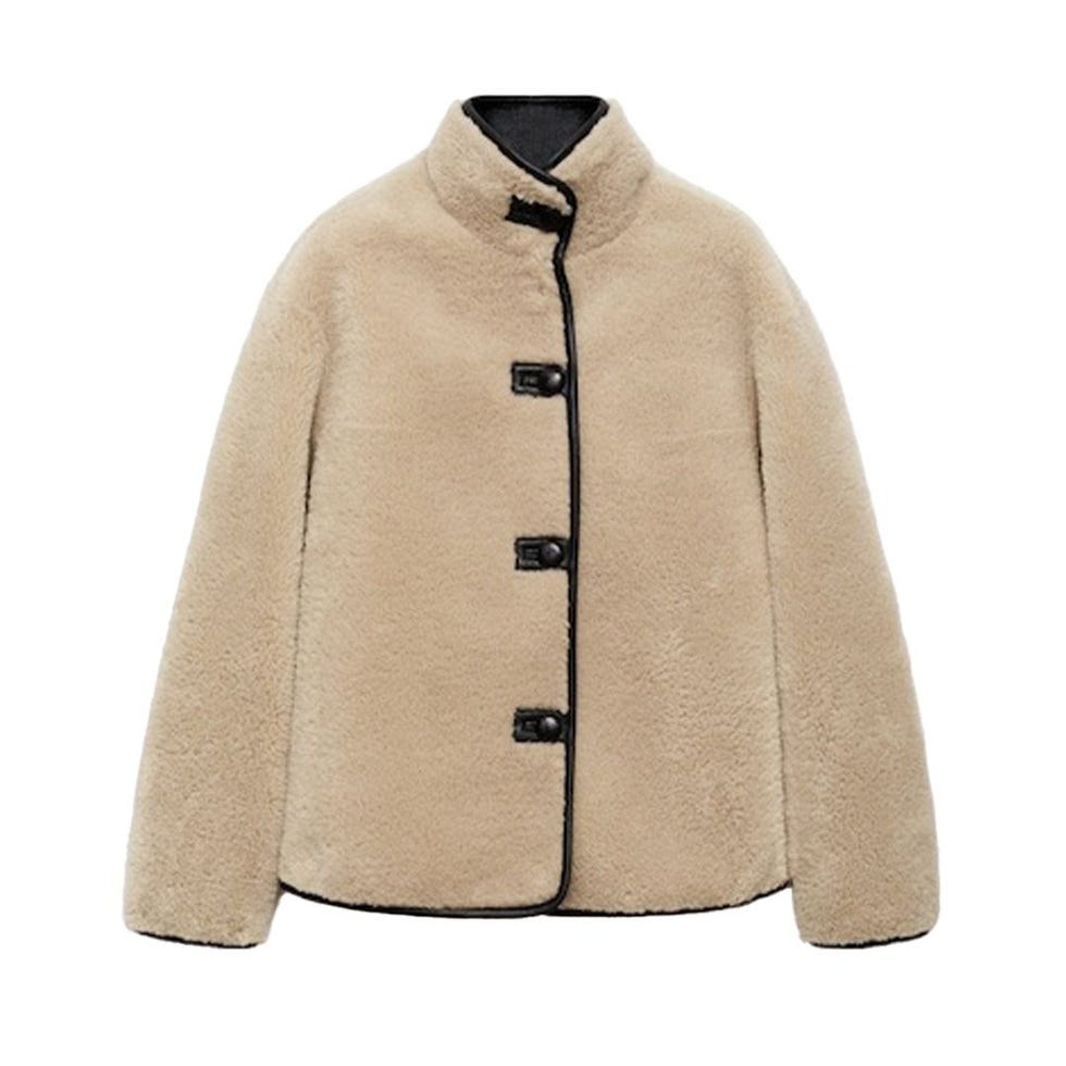 Manteau effet fourrure