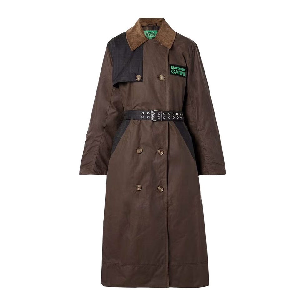 Trench-coat en coton + Ganni