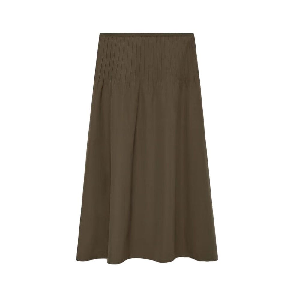 Jupe évasée avec détails plissés
