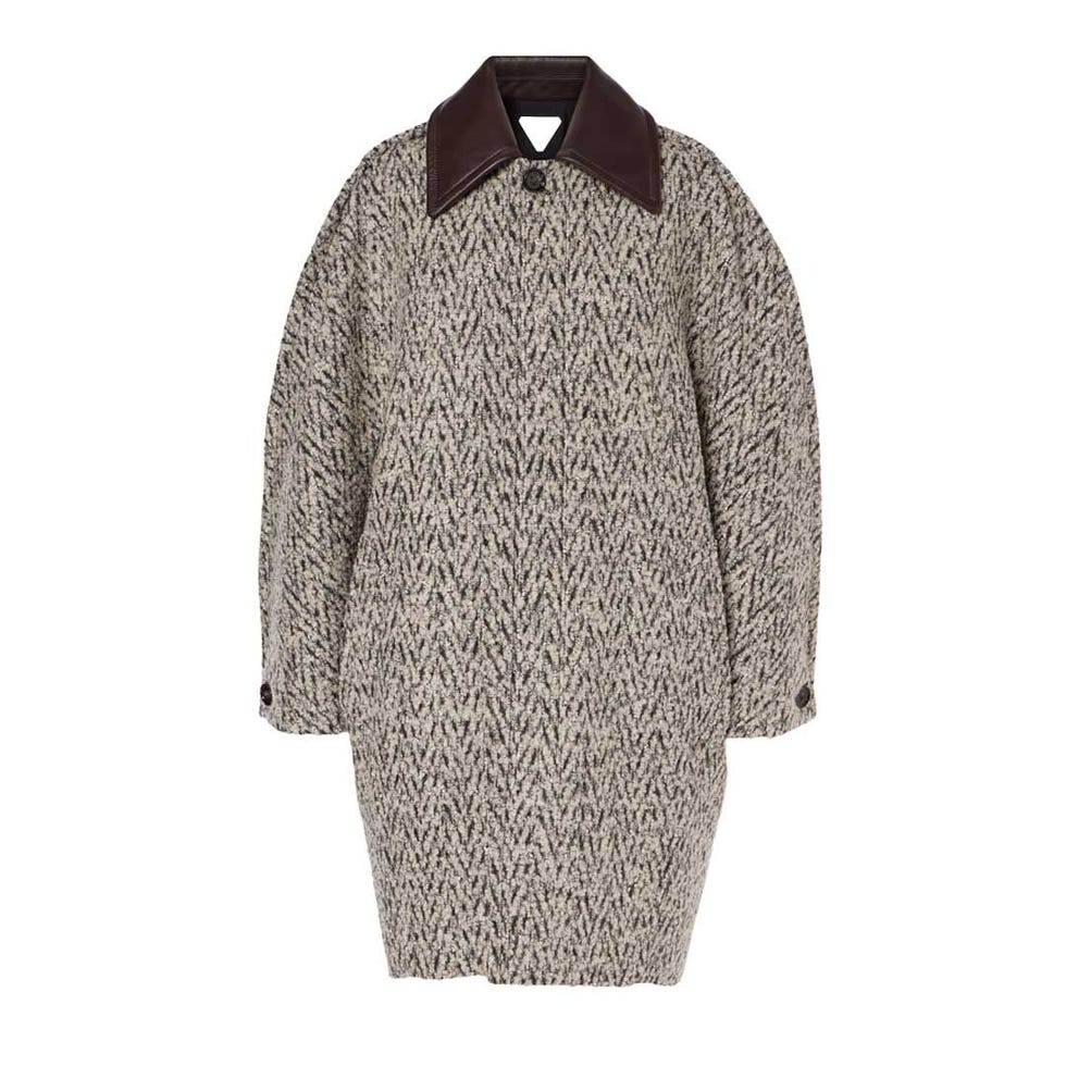 Manteau bouclé à chevrons