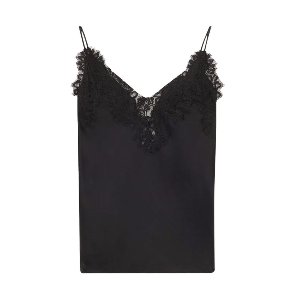 Haut caraco bordé de dentelle Lennon