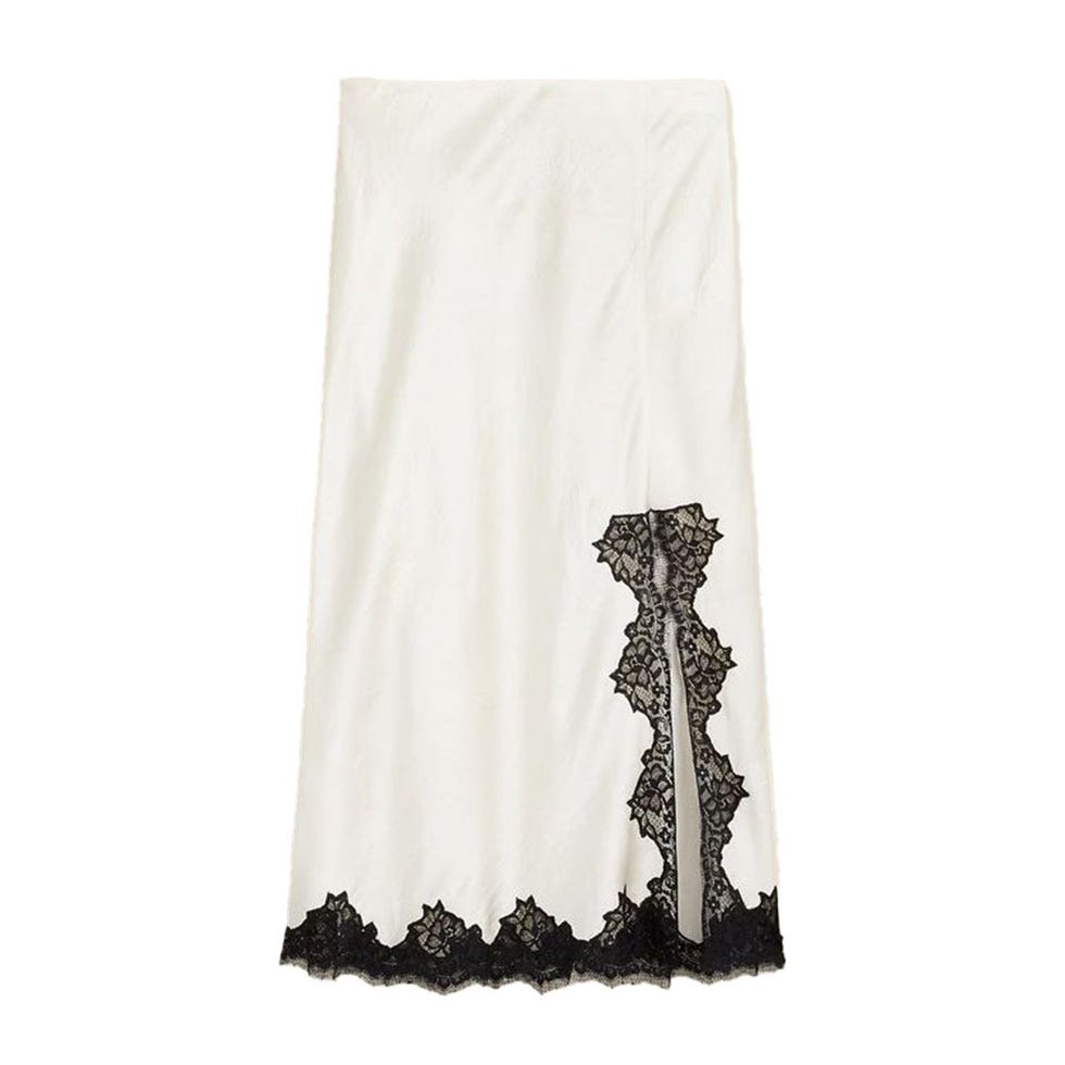 Jupe nuisette à bordure en dentelle Gwyneth 