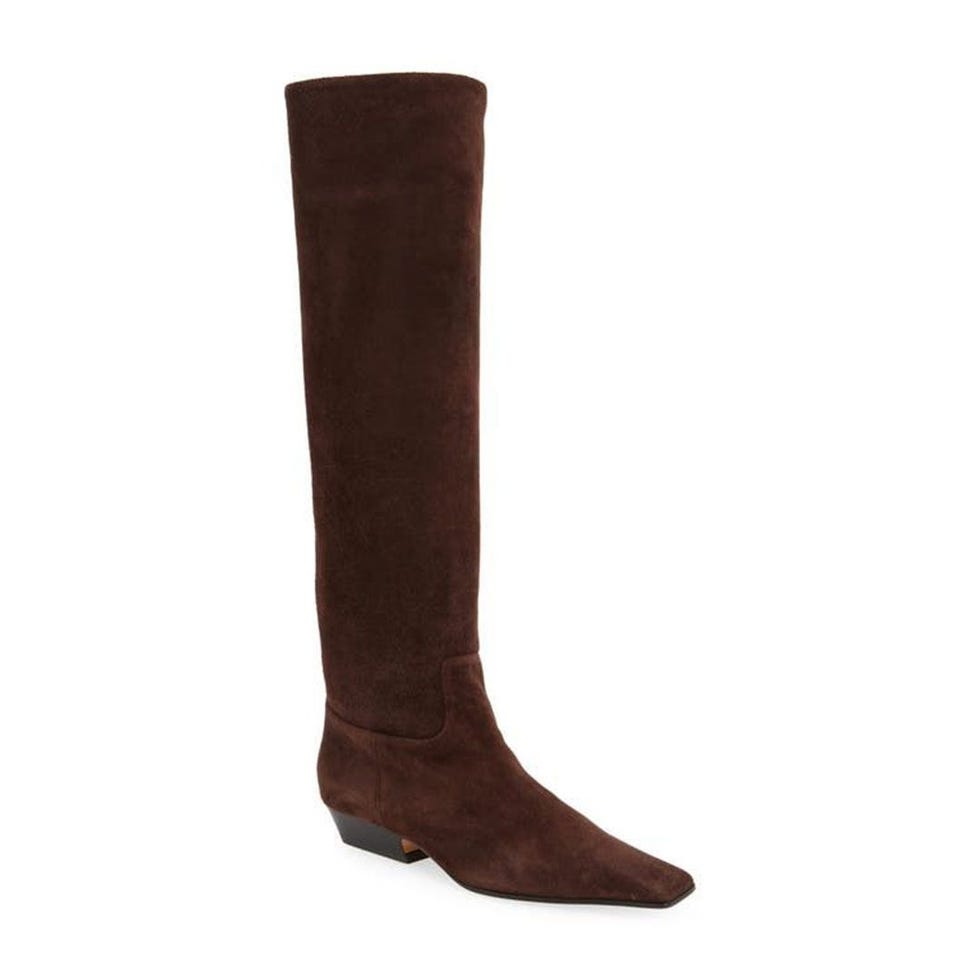 Bottes en daim-genou