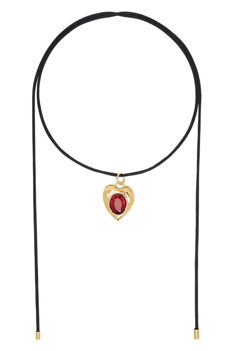 Collier de cordon Pacha noir et or