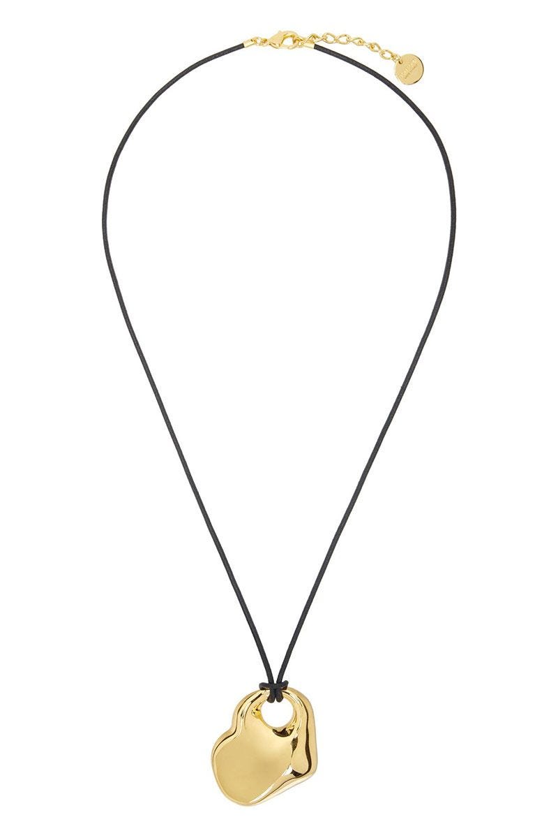 Collier Amor en laiton et en cuir