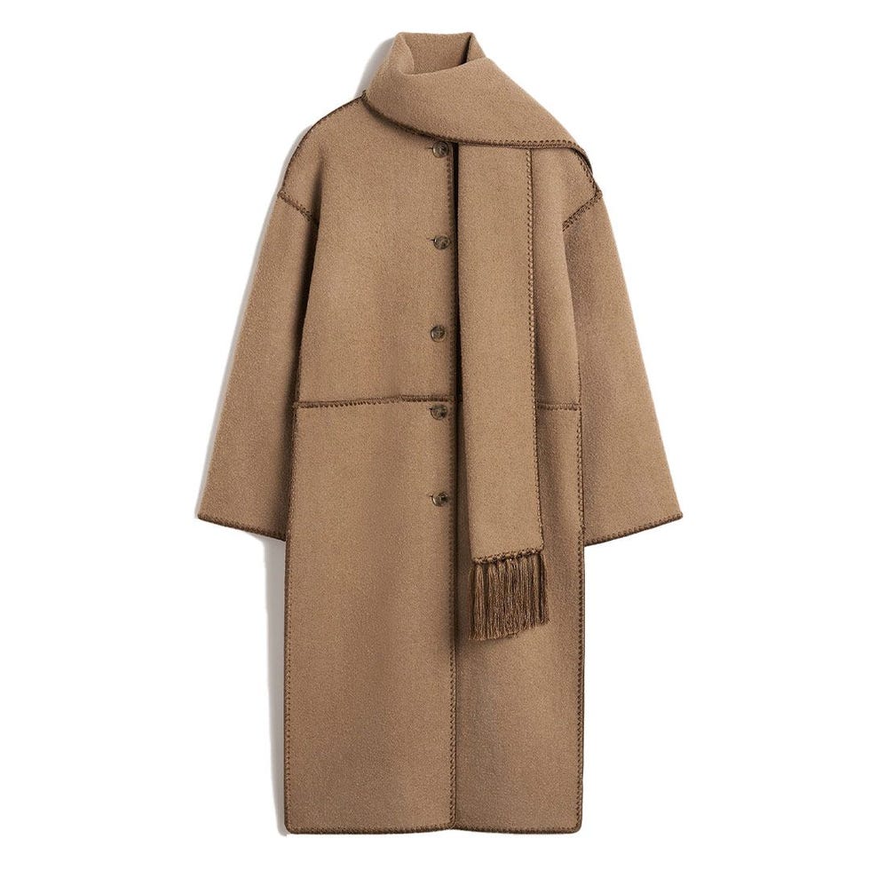 Manteau foulard brodé 