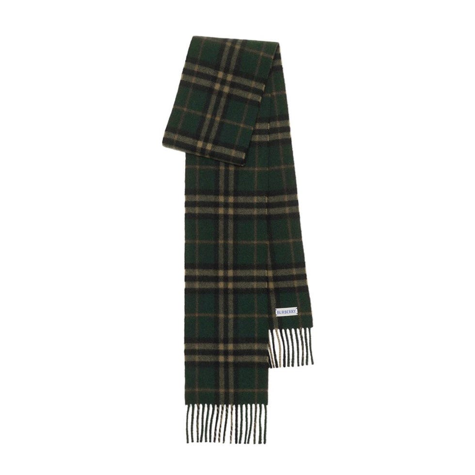 Écharpe en cachemire à chèque étroit