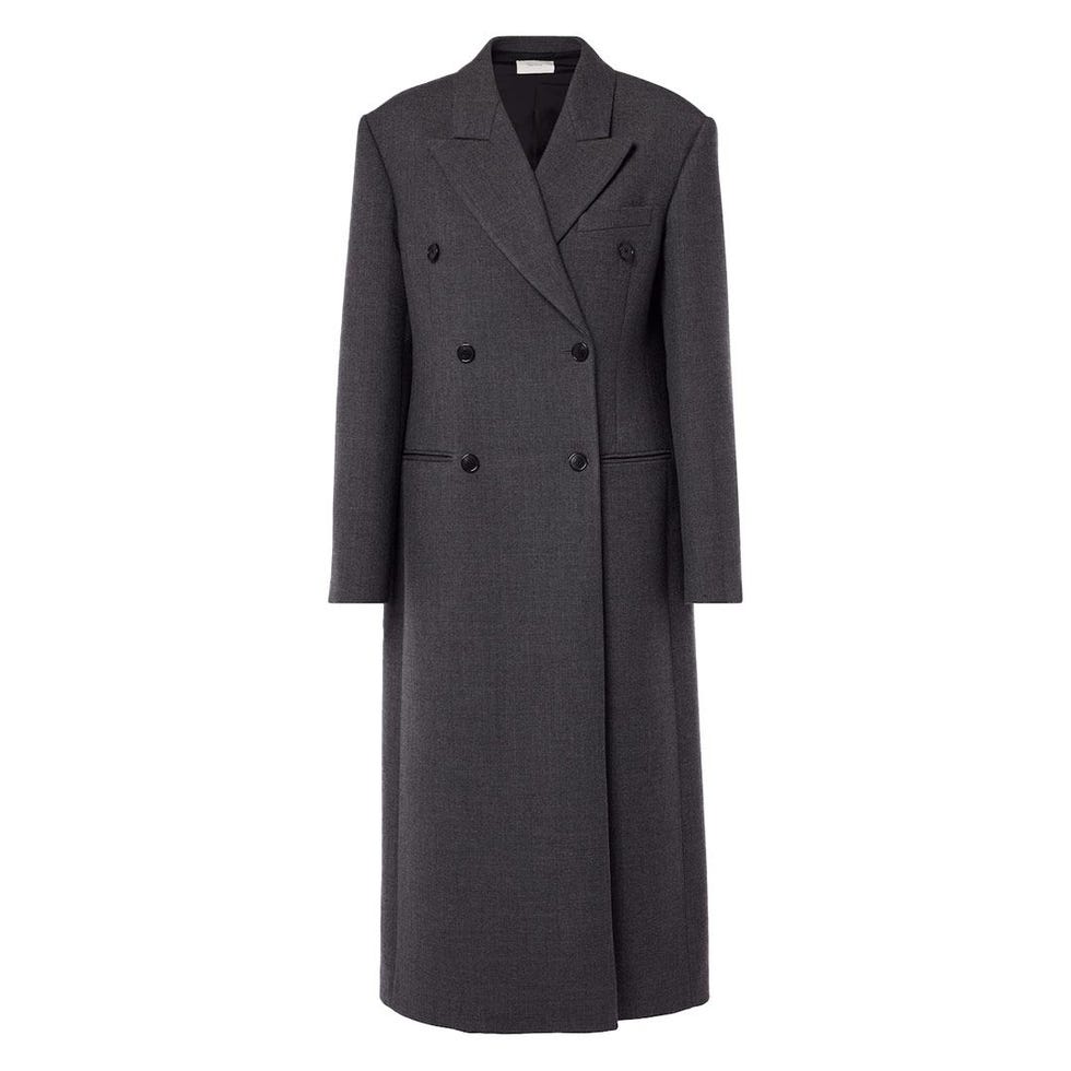 Manteau de laine à double poitrine Duras