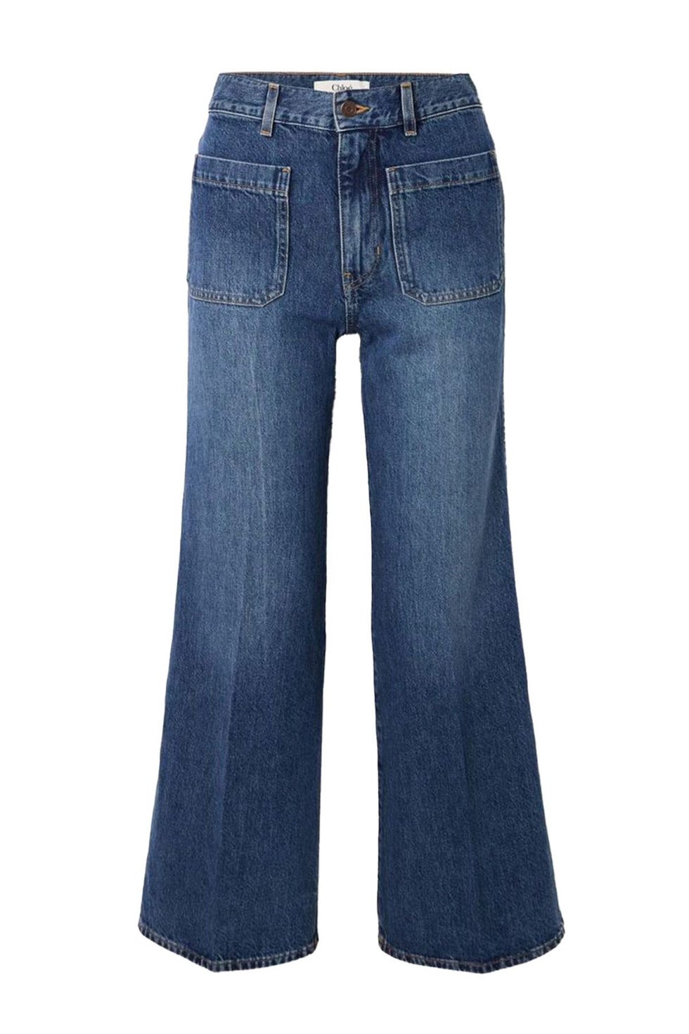 Jeans de bootcut de grande hauteur recadrés