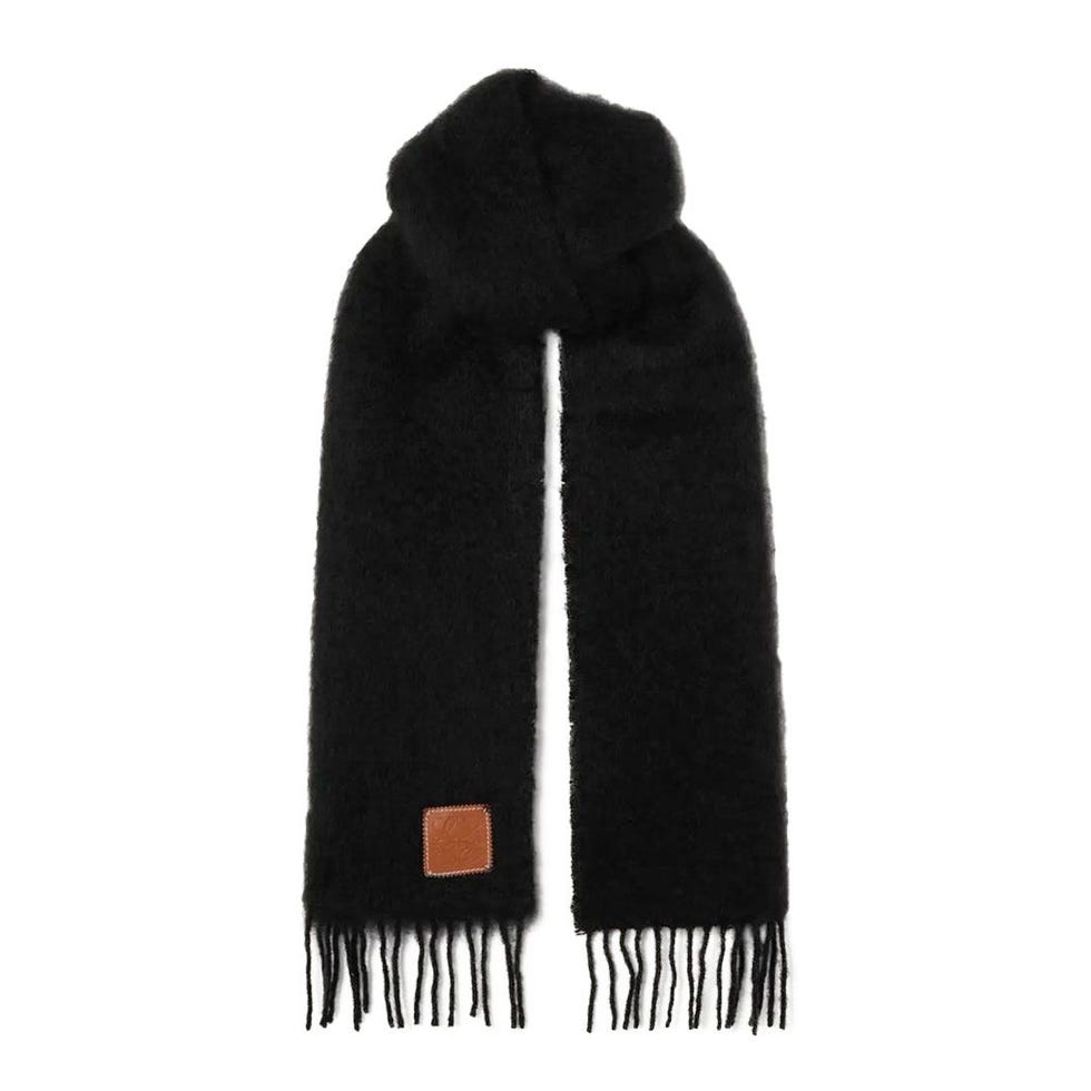 Écharpe à mélange de mohair à frange Écharpe à mélange de mohair à frange