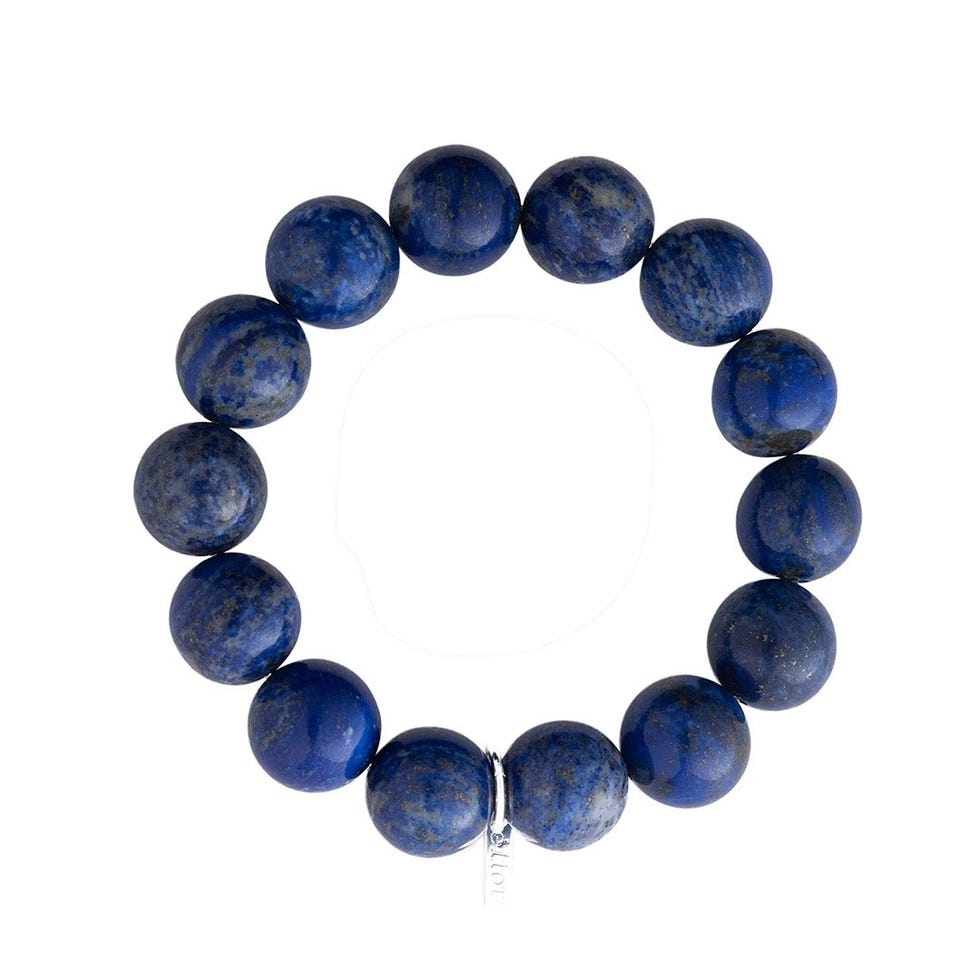 Bracelet de lapis lazuli plaqué argenté Indy Bracelet de lapis lazuli plaqué argenté Indy