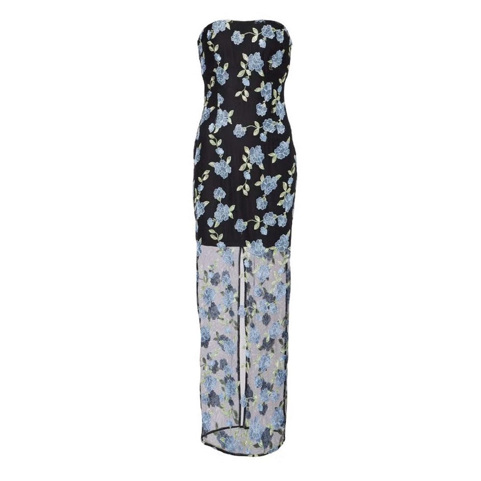 Robe de tube en filet floral Robe de tube en filet floral