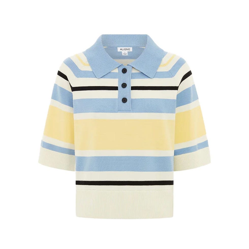 Polo tricoté à rayures Emmet Polo tricoté à rayures Emmet