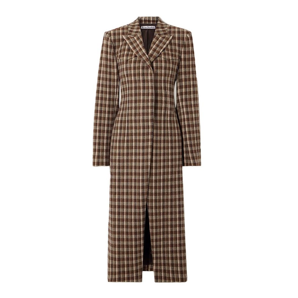 Manteau en tweed à carreaux