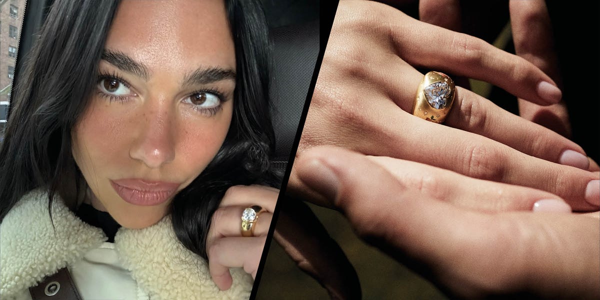 La bague de fiançailles en or de Dua Lipa est une rupture de la tradition