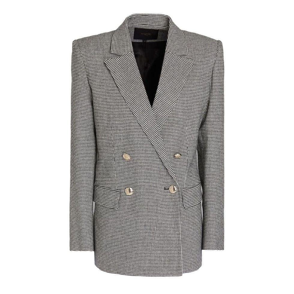 Blazer en tweed à forte à deux côtes