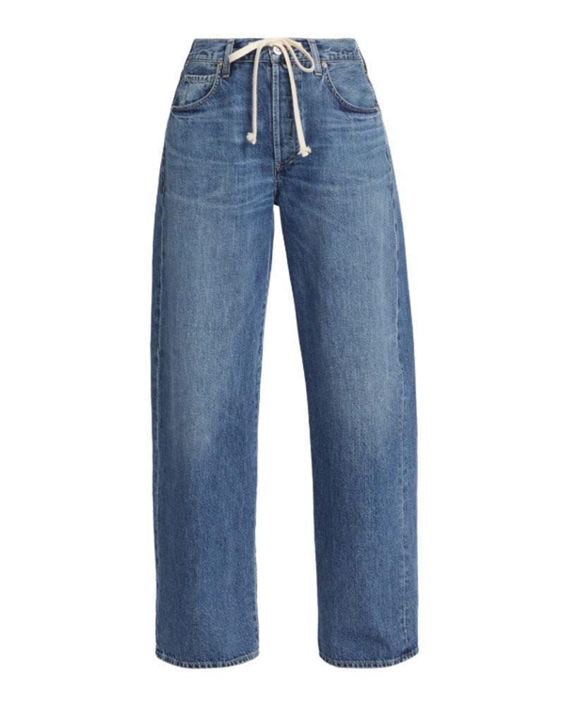 Jean large à la poignée de cordon