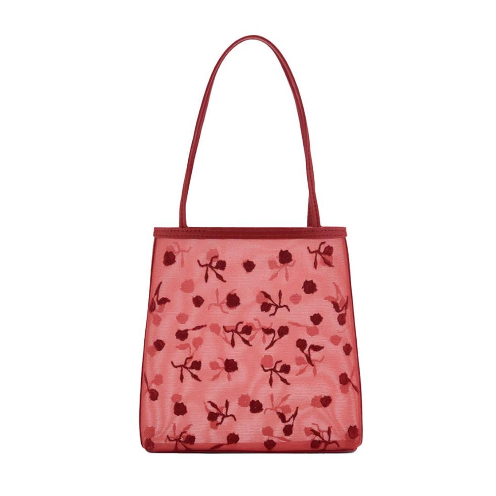 Sac en mailles embrodées de fleurs