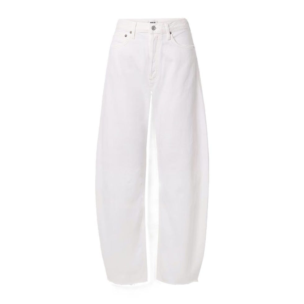 Jeans de baril luna effilochés