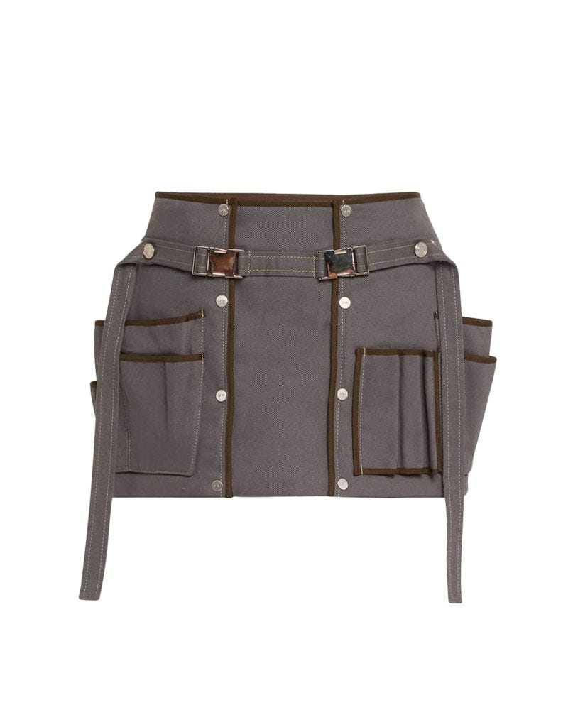 Mini-jupe de ceinture à outils en jean
