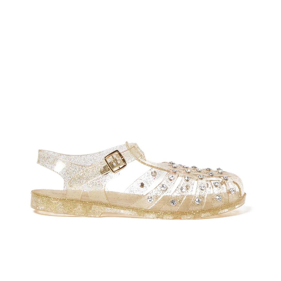 Rhys Champagne Glitter Jelly Sandale