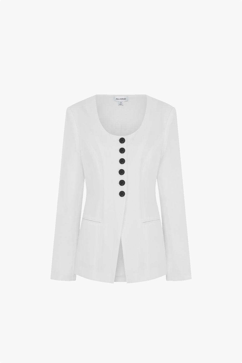 Blazer en lin au cou de couche Daphne Scoop