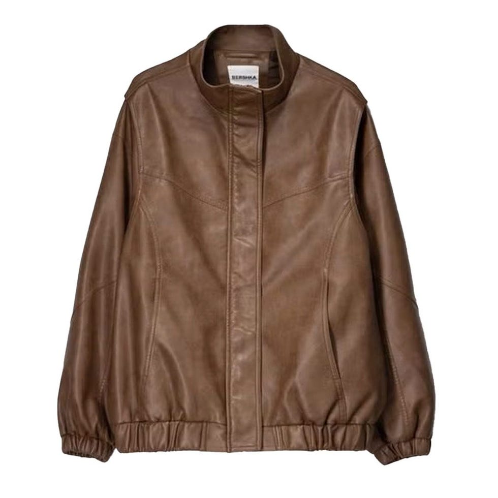 Veste surdimensionnée en faux cuir Veste surdimensionnée en faux cuir