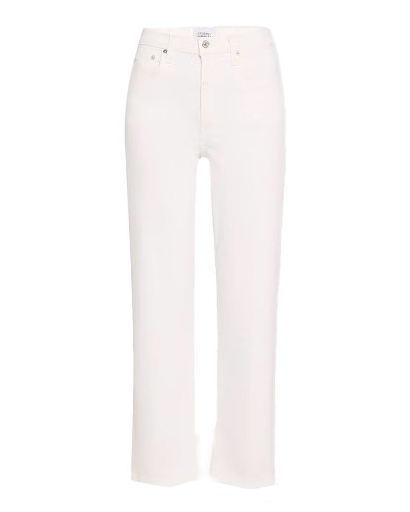 Jeans de jambe droite de la cheville palme