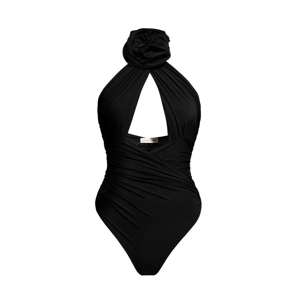 Body appliquée rose avec des détails de découpe