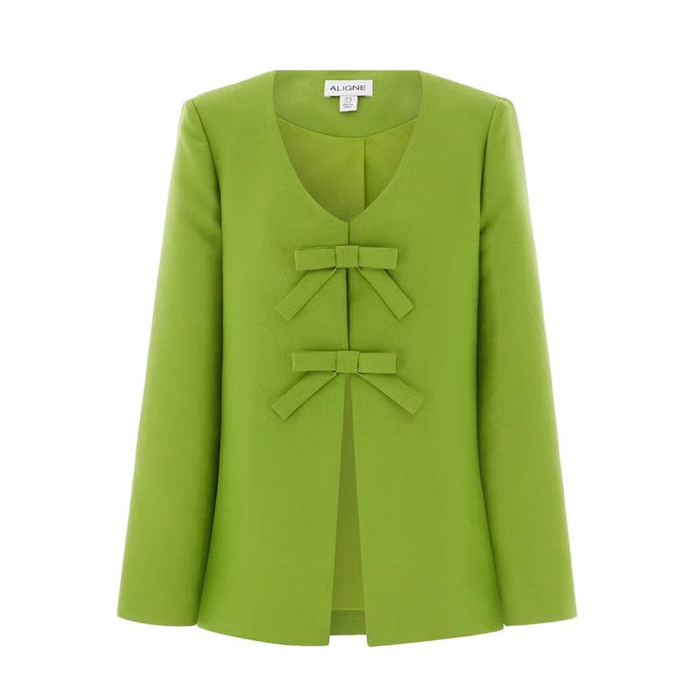 Beau Bow Satin Blazer