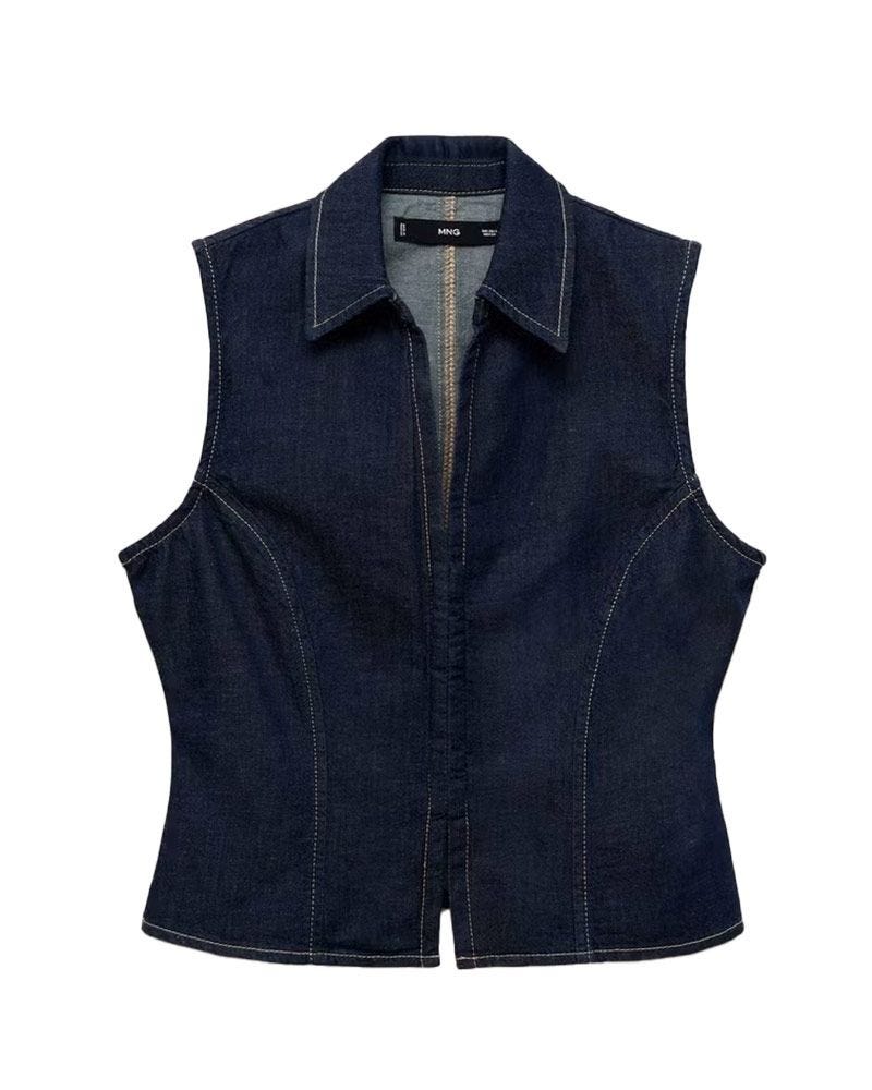 Haut en jean ajusté