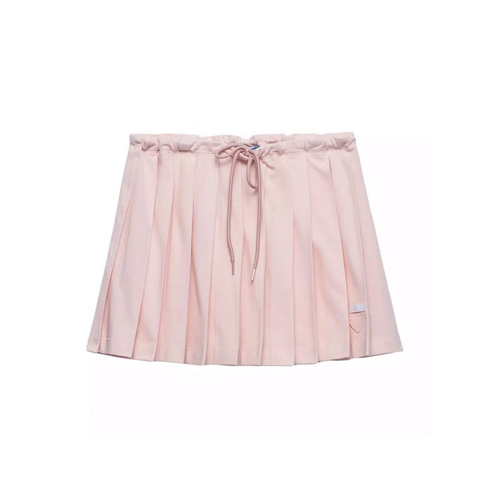 Mini-jupe piquée plissée