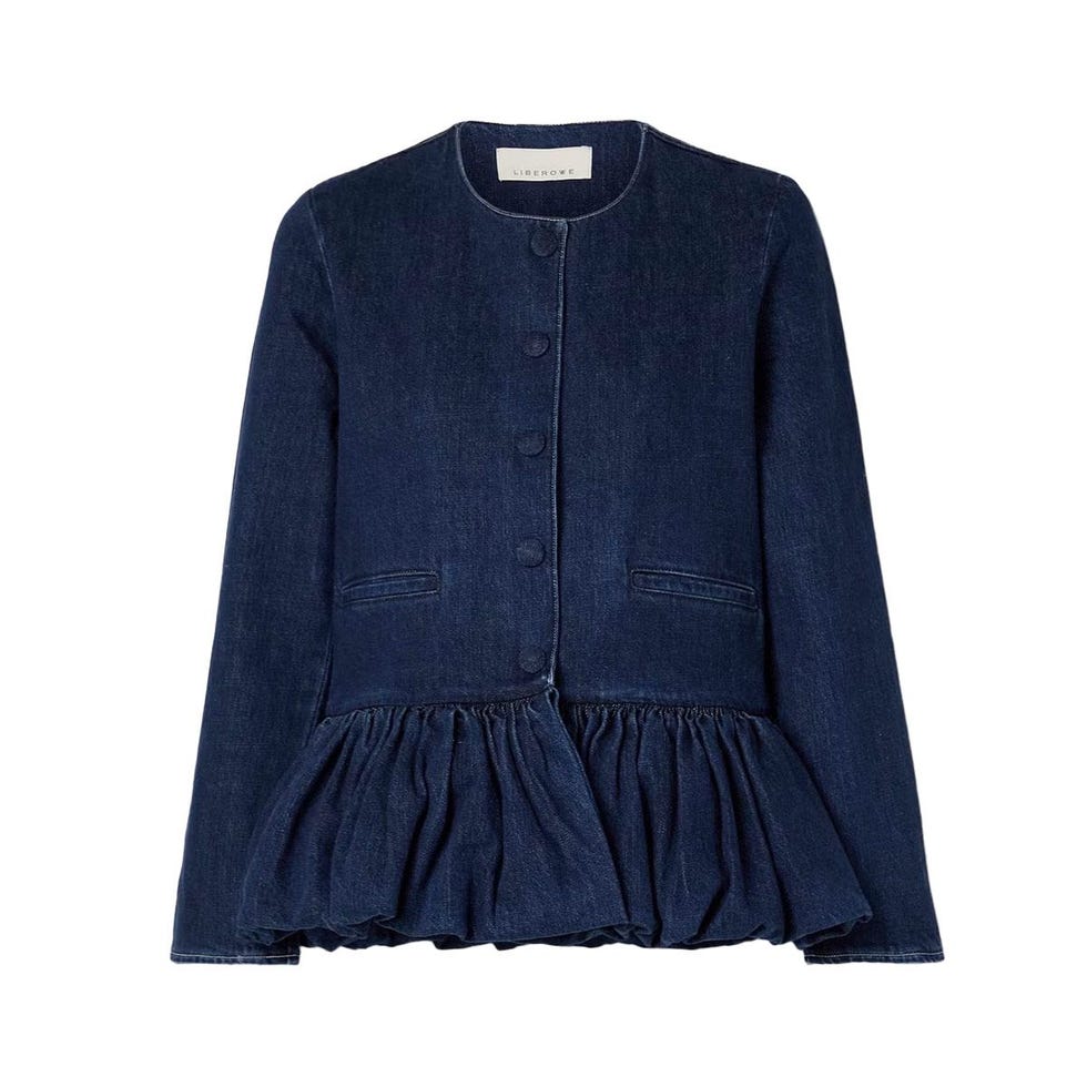 Veste en denim péplum Veste en denim péplum
