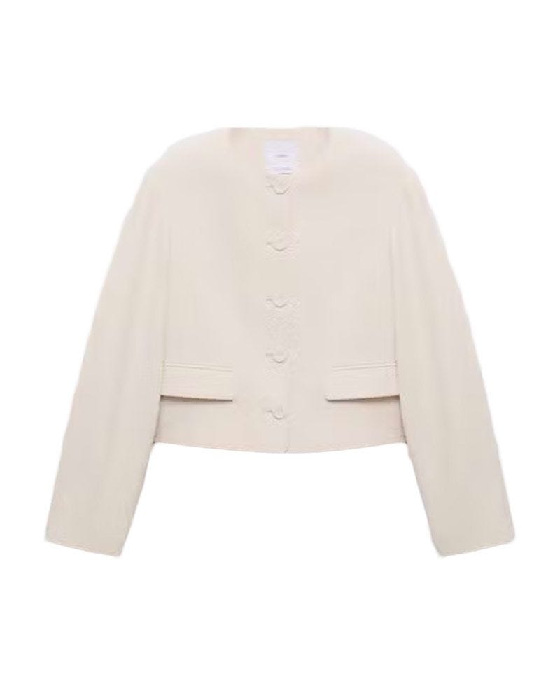 Veste-mélange de linge avec boutons