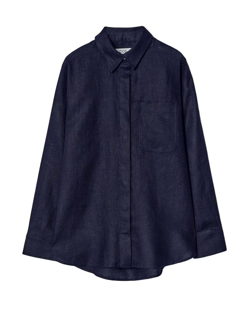 Chemise en lin surdimensionnée