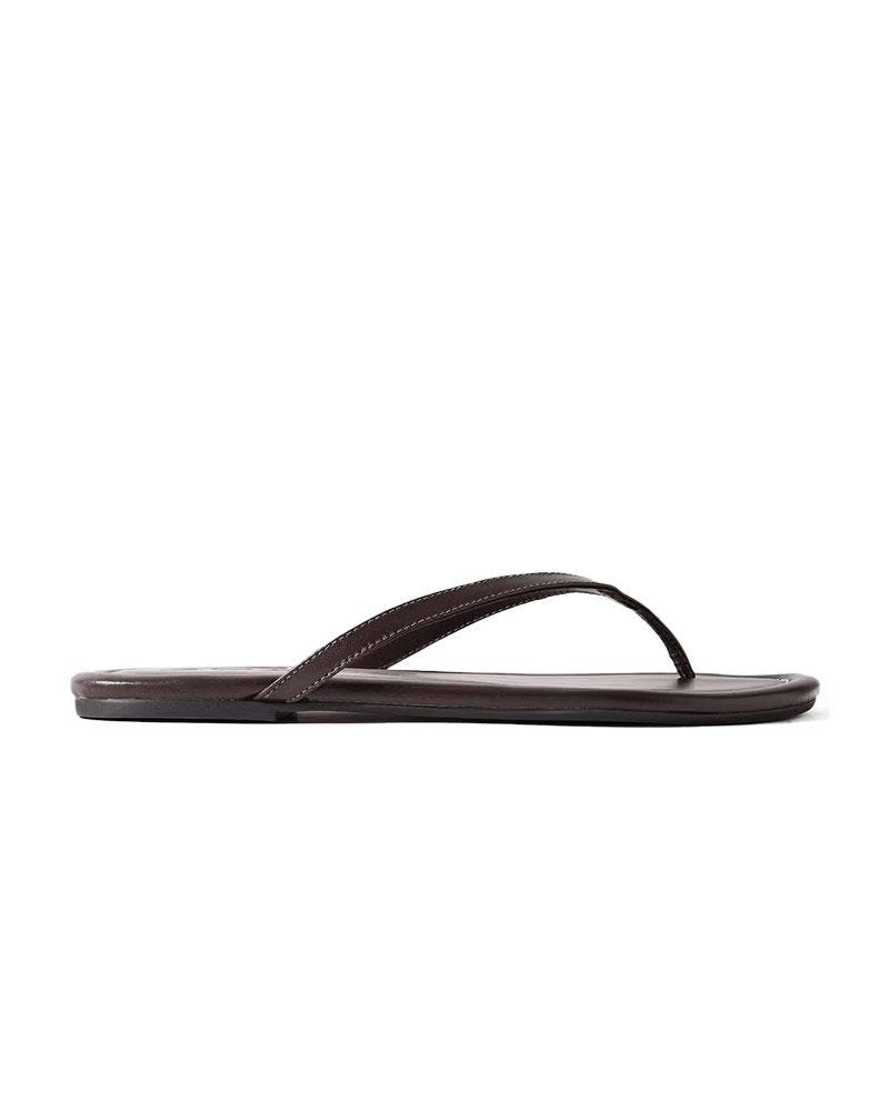 Flip-tongs en cuir freja