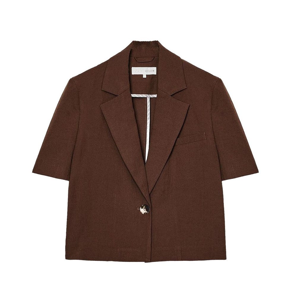 Blazer à manches courtes recadrée