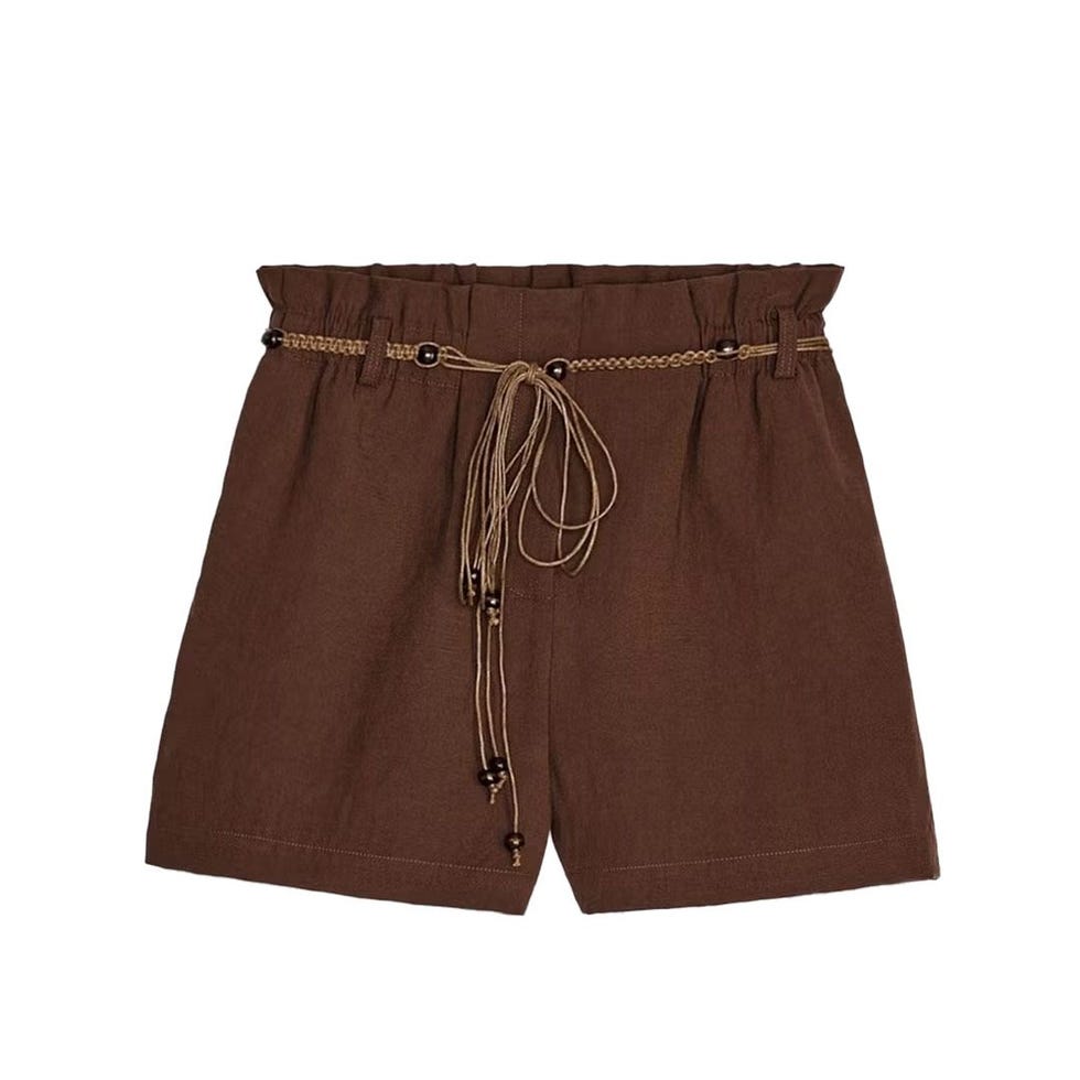 Short à ceinture perlé
