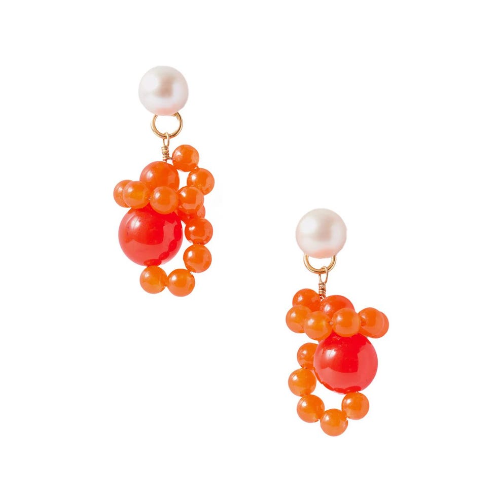 Boucles d'oreilles perlées recyclées