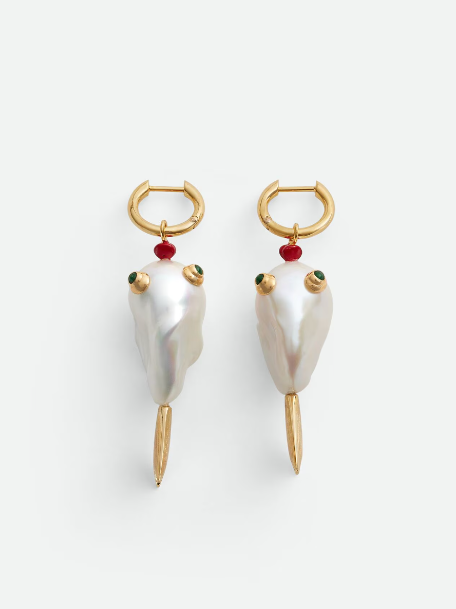 Boucles d'oreilles de poisson perlé de bottega vénita