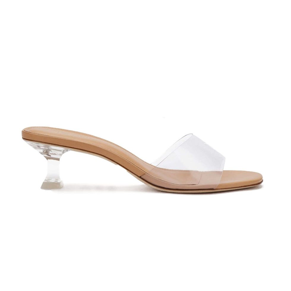 Vivi Lucite Mule en bronzage 