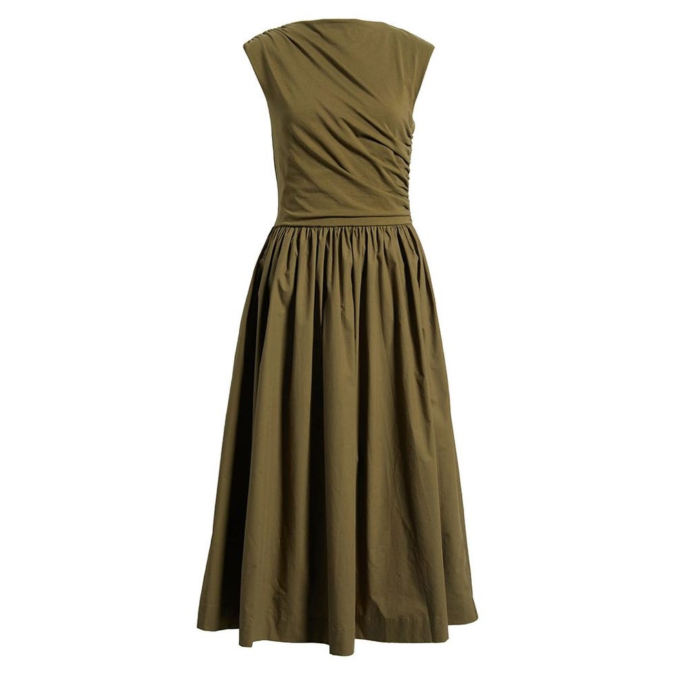 Robe midi aux médias mixtes