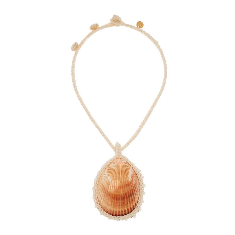 Collier de coquillage oblon au crochet