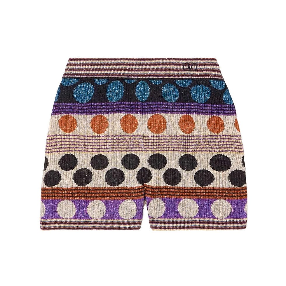 Shorts de la lamé jacquard à pois