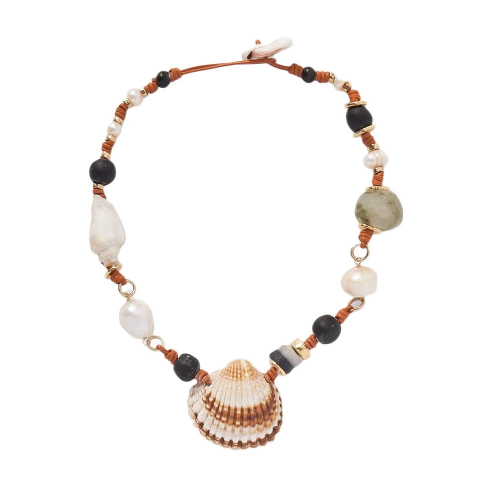 Collier de coquille perlé samsara